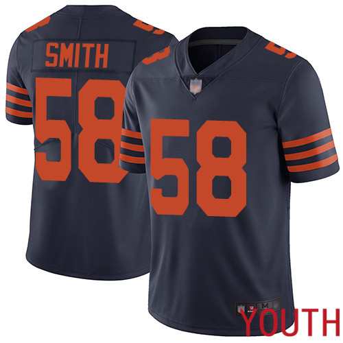Chicago Bears Limited Navy Blue Youth Roquan Smith Jersey NFL Football 58 Rush Vapor Untouchable